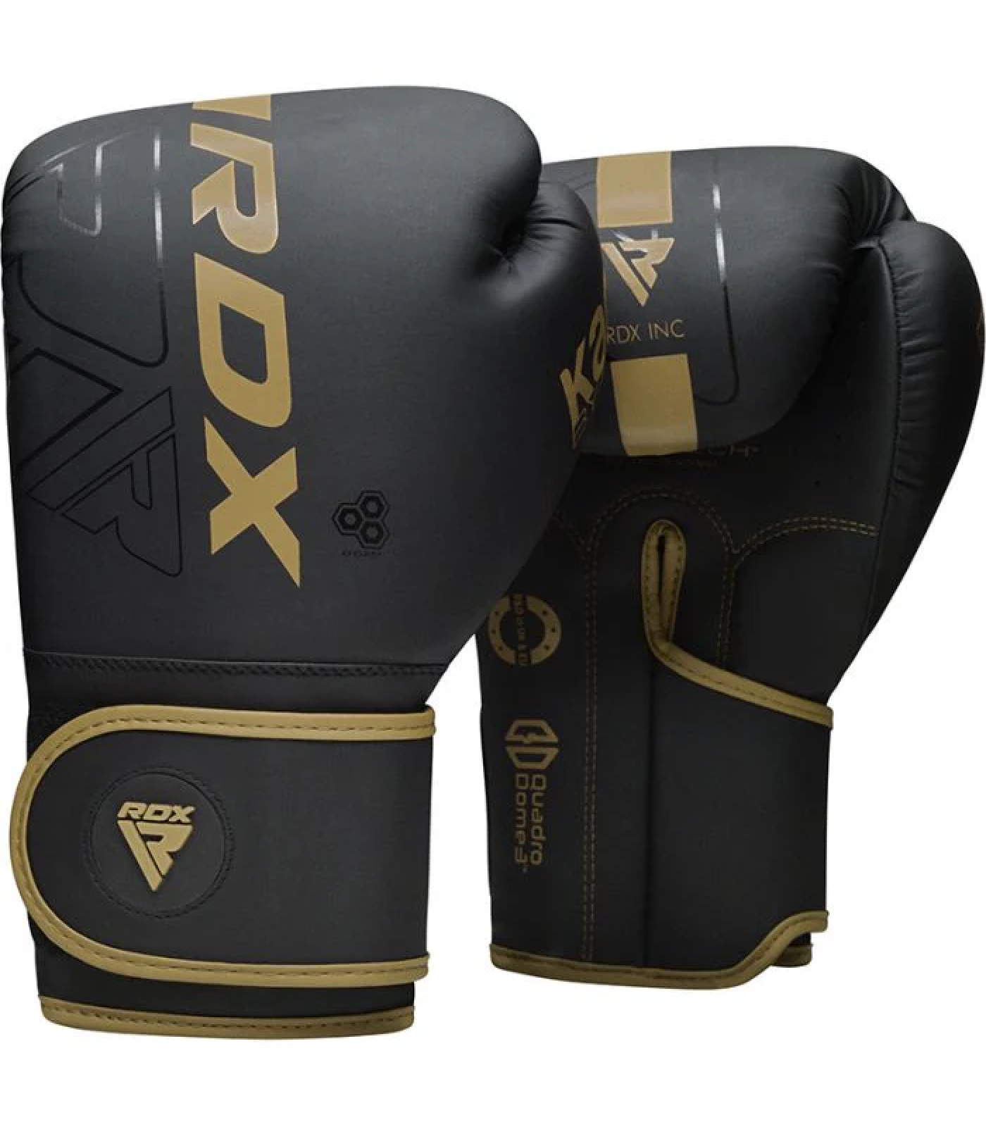 Боксови ръкавици - RDX F6 Kara Boxing Training Gloves Black/Gold - BGR-F6GL